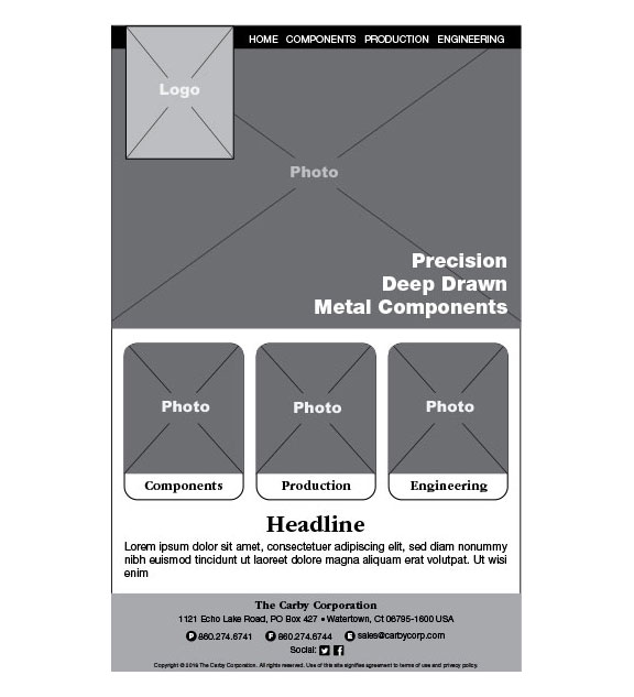 Carby Corp Wireframe
