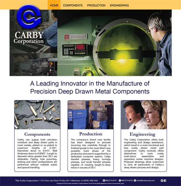Carby Corporation Website Prototype