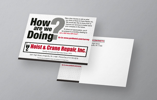Hoist & Crane Survey Postcard